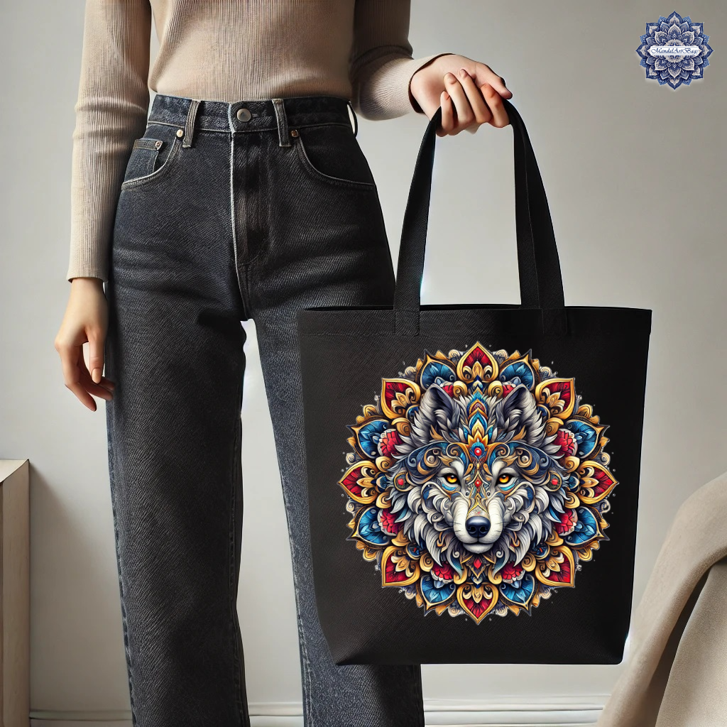 Wolf mandala bag